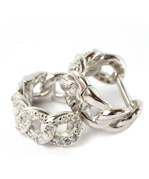 Ops.（オプス）の「ピアス 金属アレルギー対応 シルバー925 ゴールド 【kyklos-chain キクロス・チェーン】（ピアス（両耳用）・レディース・シルバー/イエローゴールド・ONE SIZE）」の6枚目の写真