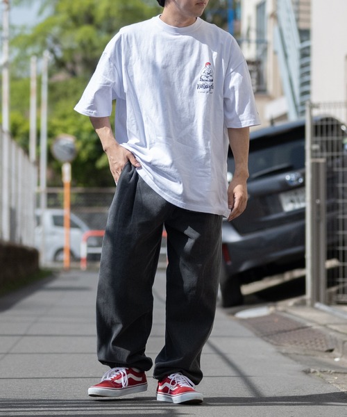 (What it isNt)ART BY MARKGONZALES(ワットイットイズント)の「【h】〔(What it isNT)art by MARKGONZALES〕10ozデニム ワイドスケーターパンツ(デニムパンツ・メンズ・ライトブルー/ブラック/インディゴブルー/ブラック系その他/ケミカルウォッシュ・MEDIUM/LARGE/X-LARGE)」の13枚目の写真