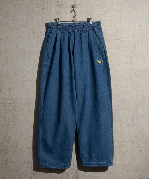 (What it isNt)ART BY MARKGONZALES(ワットイットイズント)の「【h】〔(What it isNT)art by MARKGONZALES〕10ozデニム ワイドスケーターパンツ(デニムパンツ・メンズ・ライトブルー/ブラック/インディゴブルー/ブラック系その他/ケミカルウォッシュ・MEDIUM/LARGE/X-LARGE)」の22枚目の写真