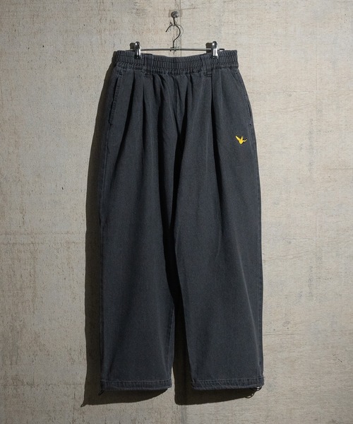 (What it isNt)ART BY MARKGONZALES(ワットイットイズント)の「【h】〔(What it isNT)art by MARKGONZALES〕10ozデニム ワイドスケーターパンツ(デニムパンツ・メンズ・ライトブルー/ブラック/インディゴブルー/ブラック系その他/ケミカルウォッシュ・MEDIUM/LARGE/X-LARGE)」の9枚目の写真