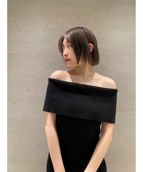 セール】オフショルロングニットワンピース（ワンピース
