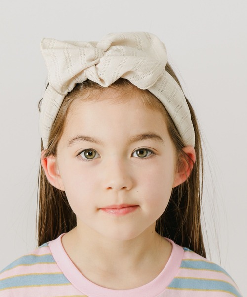 BAYFLOW（ベイフロー）の「リブターバン(KIDS)（ヘアバンド・キッズ・イエロー/アイボリー/ブルー・FREE）」の3枚目の写真