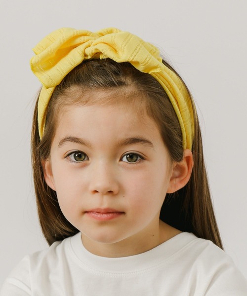BAYFLOW（ベイフロー）の「リブターバン(KIDS)（ヘアバンド・キッズ・イエロー/アイボリー/ブルー・FREE）」の2枚目の写真