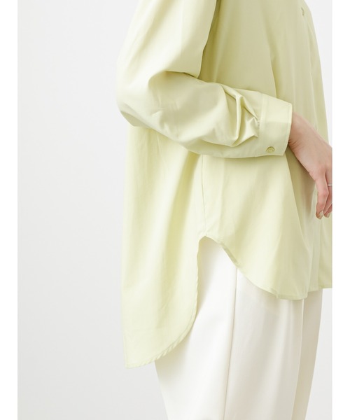 Samansa Mos2 blue（サマンサモスモスブルー）の「【接触冷感】マルチスタイルシャツ（シャツ/ブラウス・レディース・ブラック/ネイビー/オフホワイト/サックスブルー/イエロー/グリーン/チャコール・MEDIUM/LARGE）」の13枚目の写真