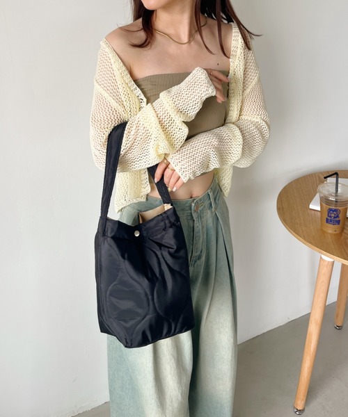 CLEA（クレア）の「メッシュシアー ショート丈カーディガン（カーディガン/ボレロ・レディース・ホワイト/ピンク/アイボリー/ブラック/ブルー・FREE）」の22枚目の写真