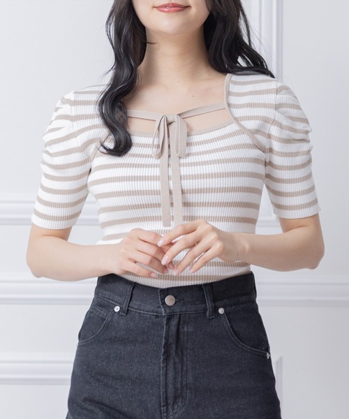 パフスリーブボーダーニット 1853392_24437502_1409223745_k3.jpg