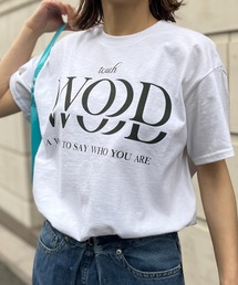 GILDAN touch WOOD ロゴプリント半袖Tシャツ【MVL001 ※2A】