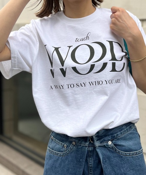 mi via loca（ミヴィアロカ）の「GILDAN touch WOOD ロゴプリント半袖Tシャツ【MVL001 ※2A】（Tシャツ/カットソー・レディース・ブラック/オフホワイト/オートミール・MEDIUM/LARGE）」の18枚目の写真