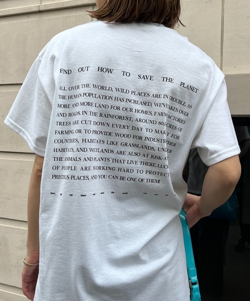 mi via loca（ミヴィアロカ）の「GILDAN touch WOOD ロゴプリント半袖Tシャツ【MVL001 ※2A】（Tシャツ/カットソー・レディース・ブラック/オフホワイト/オートミール・MEDIUM/LARGE）」の21枚目の写真