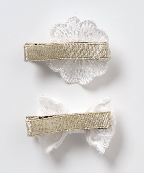 apres les cours（アプレレクール）の「レースヘアクリップセット＿アプレレクールマシェリ（バレッタ/ヘアクリップ・キッズ・アイボリー・FREE）」の10枚目の写真