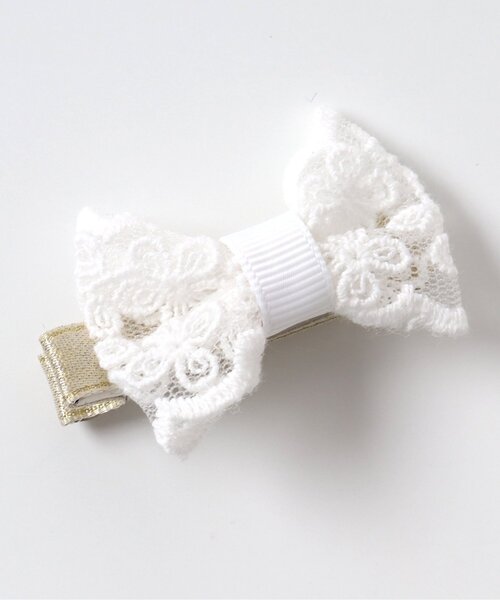apres les cours（アプレレクール）の「レースヘアクリップセット＿アプレレクールマシェリ（バレッタ/ヘアクリップ・キッズ・アイボリー・FREE）」の6枚目の写真