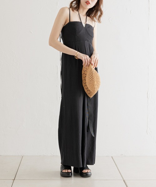 Chico（チコ）の「【SALON by Chico限定】ブラカップコンビネゾン（サロペット/オーバーオール・レディース・ホワイト/ブラック/イエロー・FREE）」の6枚目の写真