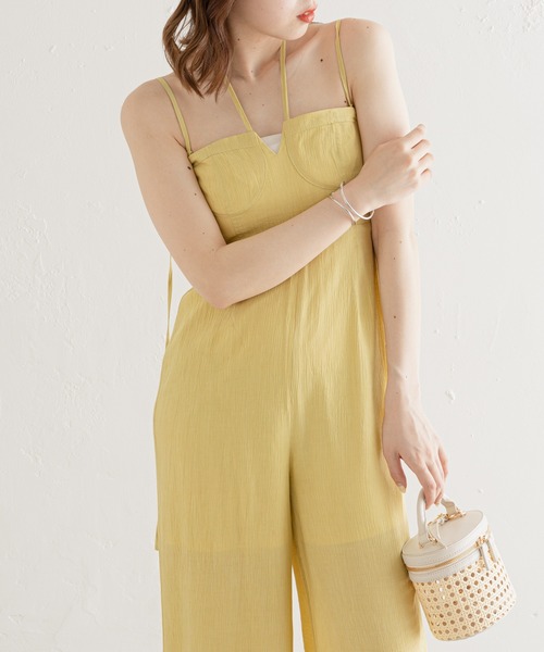 Chico（チコ）の「【SALON by Chico限定】ブラカップコンビネゾン（サロペット/オーバーオール・レディース・ホワイト/ブラック/イエロー・FREE）」の19枚目の写真