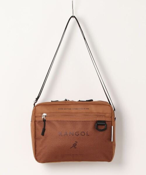 KANGOL（カンゴール）の「【KANGOL】横型 メッシュポケット ショルダーバック（ショルダーバッグ・メンズ・ブラック系その他/ブラウン/オフホワイト/ブラック・FREE）」の11枚目の写真