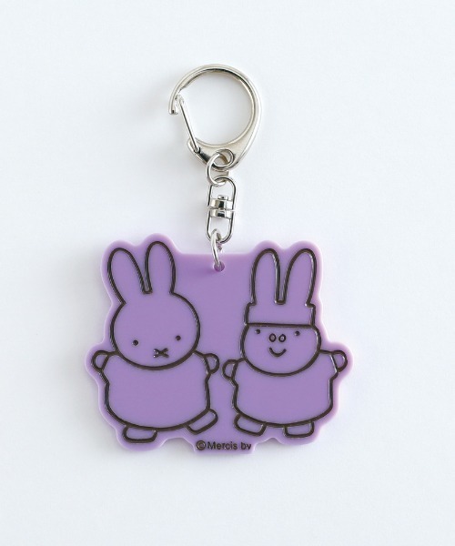 Dick Bruna(ディックブルーナ)の「miffy キーホルダー / Dick Bruna(キーホルダー・レディース・ブルー/グレー/ピンク/パープル・FREE)」の1枚目の写真