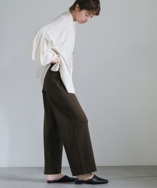 select MOCA(セレクトモカ)の「ニットストレートパンツ(その他パンツ・レディース・ダークブラウン/ライトベージュ/ブラック・FREE)」の18枚目の写真