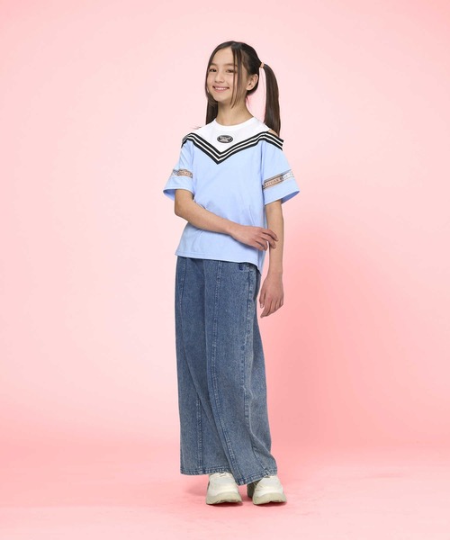 VIVIAN BLUE（ビビアンブルー）の「【VIVIAN BLUE】フェイクレイヤード肩あきＴ（Tシャツ/カットソー・キッズ・パープル/ブルー・120/150/130/140）」の13枚目の写真