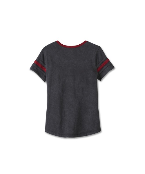 Harley-Davidson（ハーレーダビッドソン）の「アメリカンノッチネックTシャツ（Tシャツ/カットソー・レディース・ブラック・SMALL/MEDIUM/LARGE/X-LARGE/X-SMALL）」の3枚目の写真