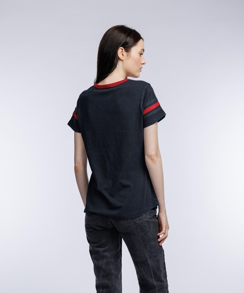 Harley-Davidson（ハーレーダビッドソン）の「アメリカンノッチネックTシャツ（Tシャツ/カットソー・レディース・ブラック・SMALL/MEDIUM/LARGE/X-LARGE/X-SMALL）」の5枚目の写真