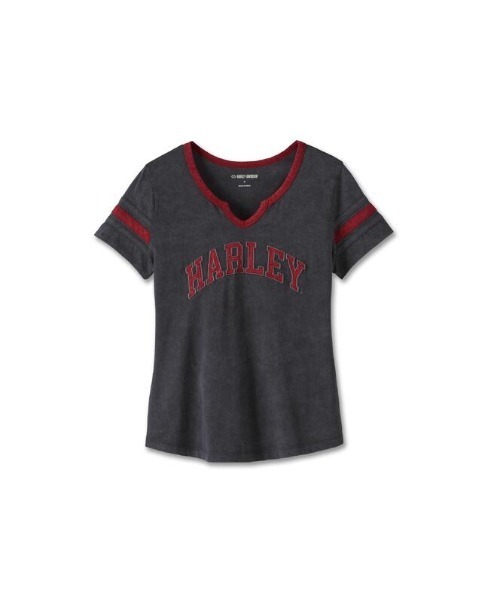 Harley-Davidson（ハーレーダビッドソン）の「アメリカンノッチネックTシャツ（Tシャツ/カットソー・レディース・ブラック・SMALL/MEDIUM/LARGE/X-LARGE/X-SMALL）」の7枚目の写真