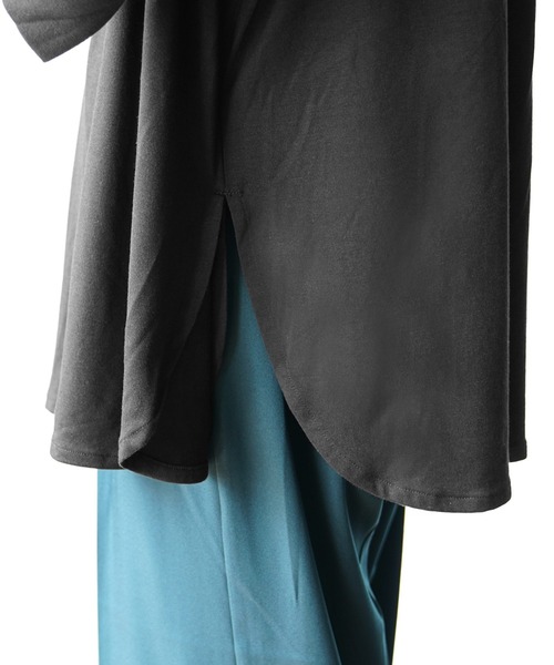 MinoriTY(マイノリティ)の「【MinoriTY】カシュクールプルオーバー半袖カットソーシャツ ノーカラーシャツ 七分袖 メンズ 夏服 秋服 Tシャツ プルオーバー(Tシャツ/カットソー・メンズ・ブラック/ブルー/カーキ・L/M/S)」の16枚目の写真