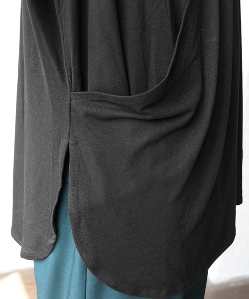 MinoriTY(マイノリティ)の「【MinoriTY】カシュクールプルオーバー半袖カットソーシャツ ノーカラーシャツ 七分袖 メンズ 夏服 秋服 Tシャツ プルオーバー(Tシャツ/カットソー・メンズ・ブラック/ブルー/カーキ・L/M/S)」の17枚目の写真