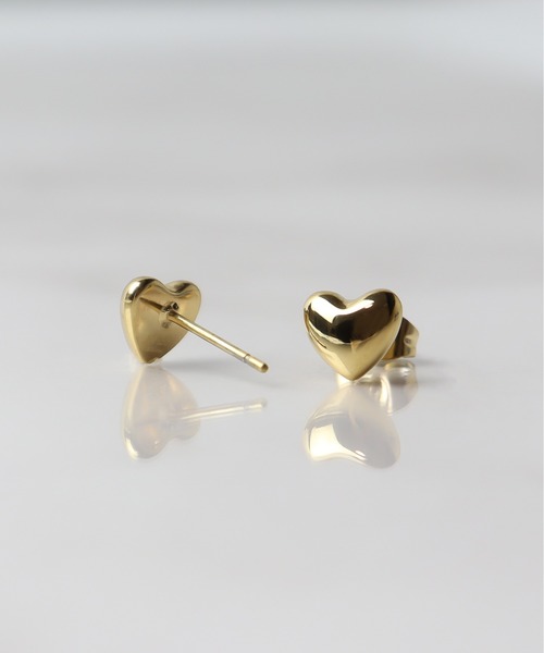 ieLS(イエルズ)の「金属アレルギー対応 「ieLS」ステンレス ミニハートピアス(ピアス(両耳用)・レディース・ゴールド・ONE SIZE)」の2枚目の写真