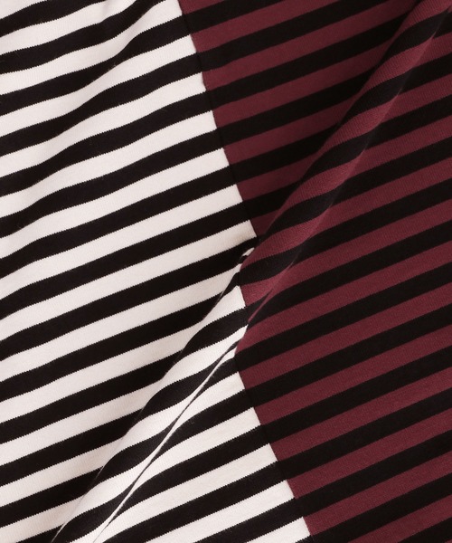 ADAM ET ROPE'（アダムエロペ）の「【G.F.G.S. for ADAM ET ROPE'】別注ボートネックボーダー（Tシャツ/カットソー・レディース・ブラック/ダークグリーン/ワイン・FREE）」の4枚目の写真