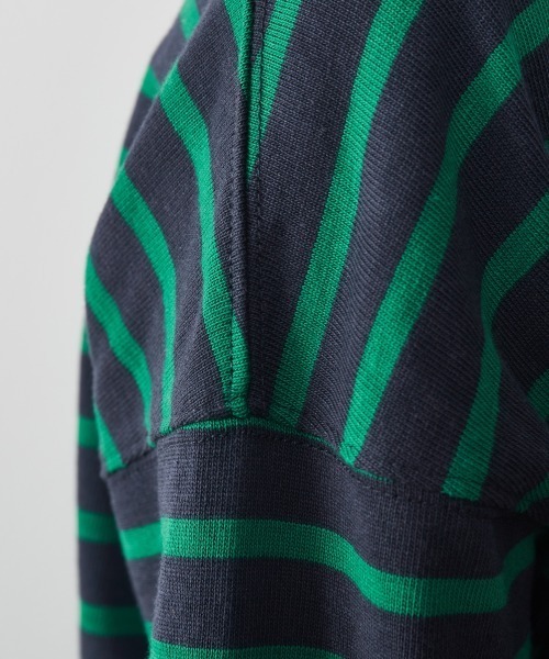 CHIC STYLE（シックスタイル）の「＜大きいサイズ＞綿100％ボーダーボートネックカットソープルオーバー シックスタイル（Tシャツ/カットソー・レディース・ホワイト系/ネイビー系・L/LL/3L/5L/4L）」の19枚目の写真