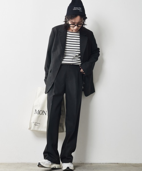 CHIC STYLE（シックスタイル）の「＜大きいサイズ＞綿100％ボーダーボートネックカットソープルオーバー シックスタイル（Tシャツ/カットソー・レディース・ホワイト系/ネイビー系・L/LL/3L/5L/4L）」の9枚目の写真