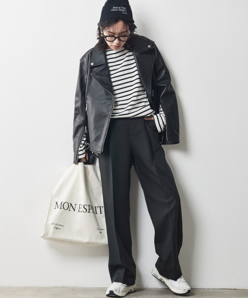 CHIC STYLE（シックスタイル）の「＜大きいサイズ＞綿100％ボーダーボートネックカットソープルオーバー シックスタイル（Tシャツ/カットソー・レディース・ホワイト系/ネイビー系・L/LL/3L/5L/4L）」の8枚目の写真