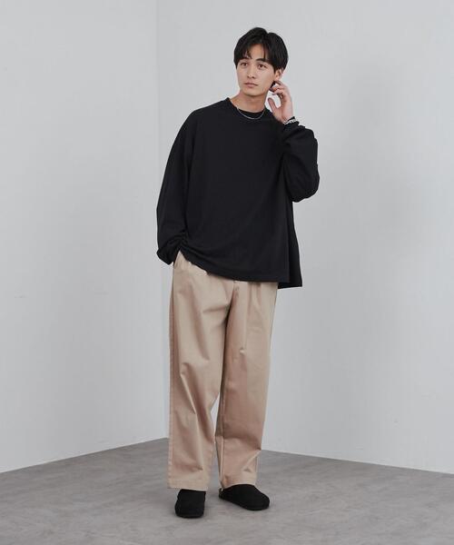 coen（コーエン）の「§ルーズシルエットトラウザーパンツ（チノパンツ・メンズ・ブラック/ベージュ/ネイビー・S/M/L/XL）」の5枚目の写真