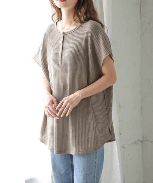 SUGAR BISKET(シュガービスケット)の「2wayワッフルトップス(その他トップス・レディース・ブラック/ベージュ/ブラウン・フリー)」の9枚目の写真