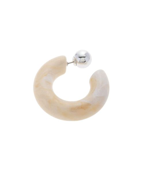 EVRIS（エヴリス）の「MARBLE HOOPピアス（ピアス（両耳用）・レディース・グリーン/ホワイト・FREE）」の7枚目の写真