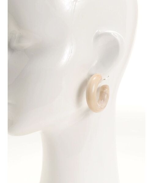 EVRIS（エヴリス）の「MARBLE HOOPピアス（ピアス（両耳用）・レディース・グリーン/ホワイト・FREE）」の9枚目の写真