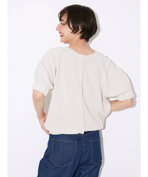 AMERICAN HOLIC（アメリカンホリック）の「リネンブレンド2WAYニットカーディガン（カーディガン/ボレロ・レディース・アイボリー/チャコールグレー/キャメル・M/L）」の11枚目の写真