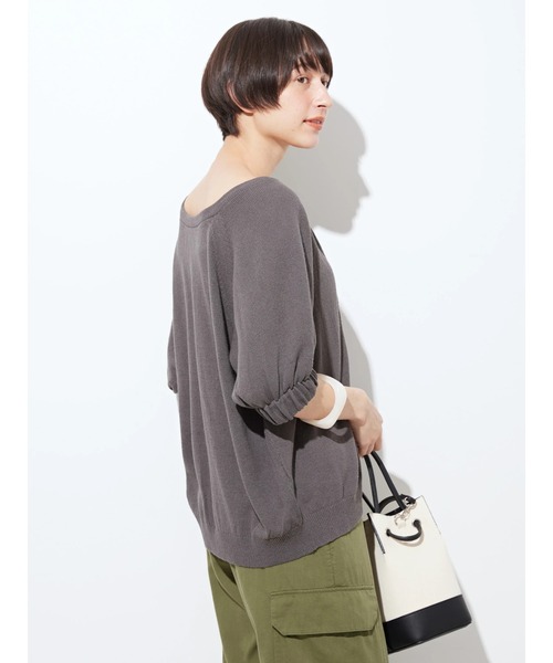 AMERICAN HOLIC（アメリカンホリック）の「リネンブレンド2WAYニットカーディガン（カーディガン/ボレロ・レディース・アイボリー/チャコールグレー/キャメル・M/L）」の17枚目の写真