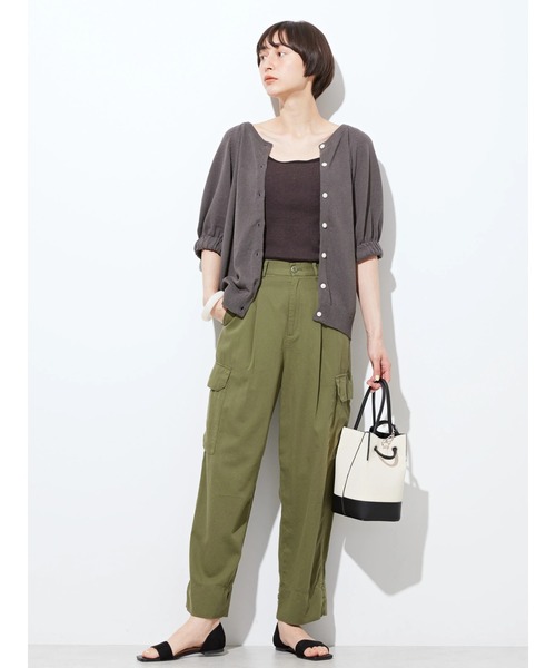 AMERICAN HOLIC（アメリカンホリック）の「リネンブレンド2WAYニットカーディガン（カーディガン/ボレロ・レディース・アイボリー/チャコールグレー/キャメル・M/L）」の20枚目の写真