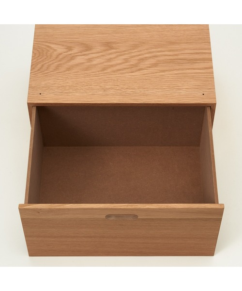 【美品・送料込】無印 スタッキングチェスト・ハーフ・引出し　オーク材　4点セット スタッキングチェスト・ハーフ・引出し・2個／オーク材突板