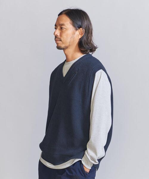 FILL THE BILL(フィルザビル)の「<CGS.×FILL THE BILL> ニットベスト(ニット/セーター・メンズ・ネイビー/ベージュ・L/M/S)」の5枚目の写真