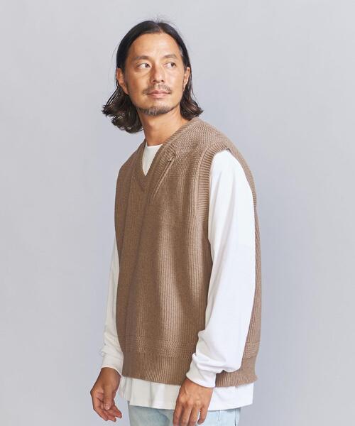 FILL THE BILL(フィルザビル)の「<CGS.×FILL THE BILL> ニットベスト(ニット/セーター・メンズ・ネイビー/ベージュ・L/M/S)」の7枚目の写真