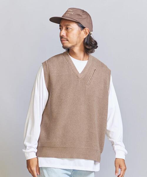 FILL THE BILL(フィルザビル)の「<CGS.×FILL THE BILL> ニットベスト(ニット/セーター・メンズ・ネイビー/ベージュ・L/M/S)」の8枚目の写真