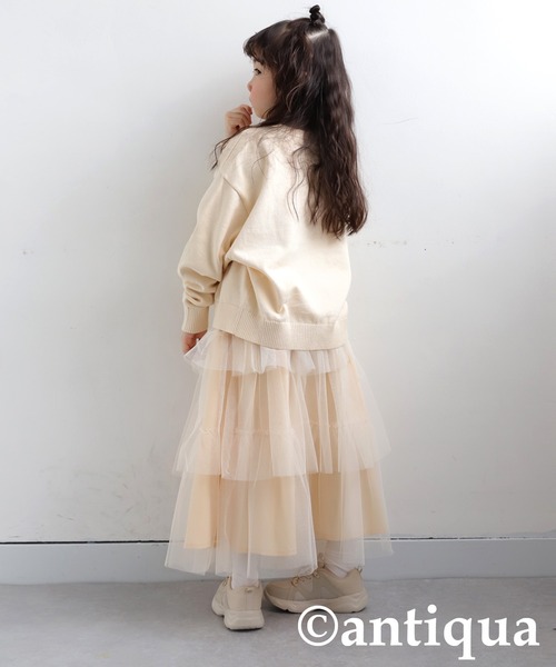 antiqua（アンティカ）の「ギャザーチュールスカート（スカート・キッズ・ブラック/アイボリー/ブルー・160/140/120）」の19枚目の写真
