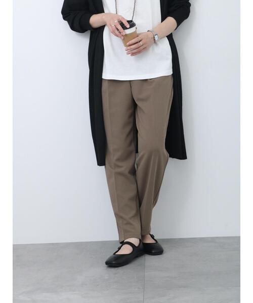 Samansa Mos2 blue（サマンサモスモスブルー）の「【イージーケア】マルチスタイルテーパードパンツ（その他パンツ・レディース・モカ/グリーン/チャコールグレー/キナリ/ダークオレンジ/マスタード/ブラック・S/L/M/SS）」の4枚目の写真