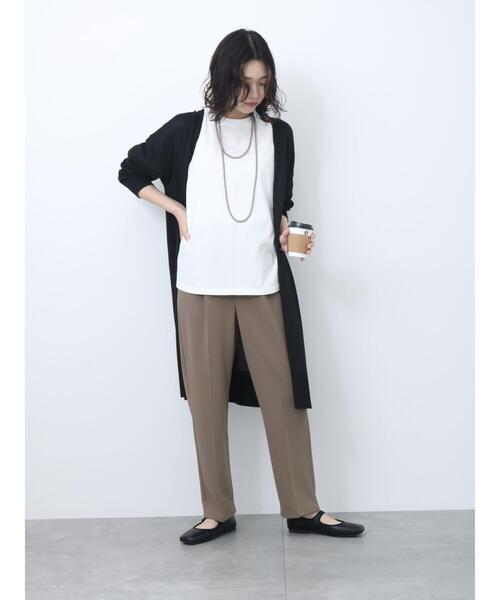 Samansa Mos2 blue（サマンサモスモスブルー）の「【イージーケア】マルチスタイルテーパードパンツ（その他パンツ・レディース・モカ/グリーン/チャコールグレー/キナリ/ダークオレンジ/マスタード/ブラック・S/L/M/SS）」の13枚目の写真