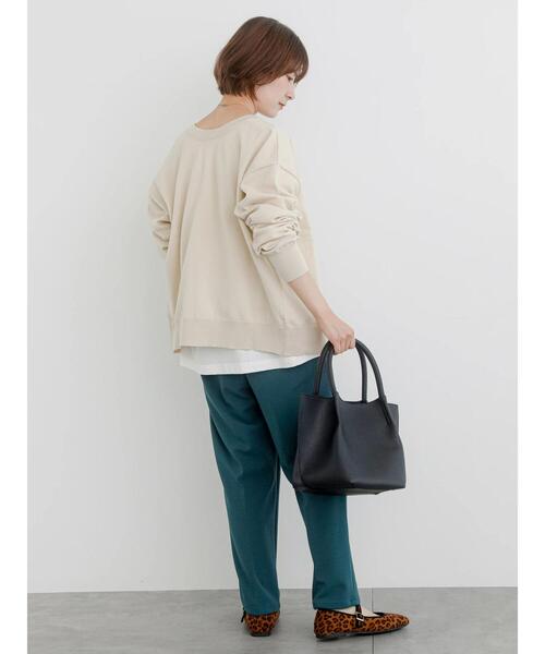 Samansa Mos2 blue（サマンサモスモスブルー）の「【イージーケア】マルチスタイルテーパードパンツ（その他パンツ・レディース・モカ/グリーン/チャコールグレー/キナリ/ダークオレンジ/マスタード/ブラック・S/L/M/SS）」の16枚目の写真