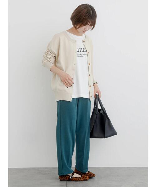 Samansa Mos2 blue（サマンサモスモスブルー）の「【イージーケア】マルチスタイルテーパードパンツ（その他パンツ・レディース・モカ/グリーン/チャコールグレー/キナリ/ダークオレンジ/マスタード/ブラック・S/L/M/SS）」の17枚目の写真