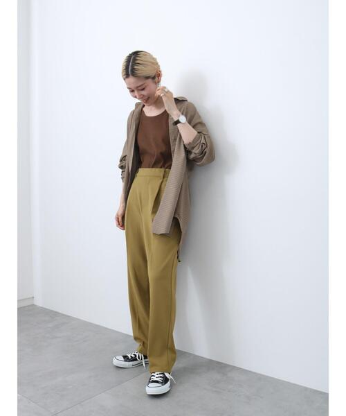 Samansa Mos2 blue（サマンサモスモスブルー）の「【イージーケア】マルチスタイルテーパードパンツ（その他パンツ・レディース・モカ/グリーン/チャコールグレー/キナリ/ダークオレンジ/マスタード/ブラック・S/L/M/SS）」の21枚目の写真