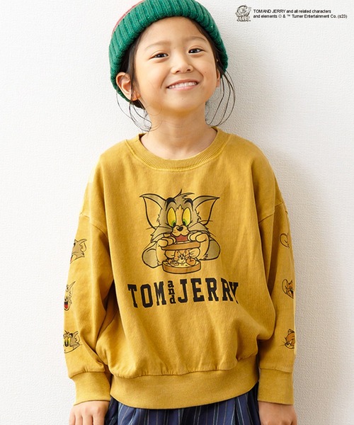 F.O.KIDS(エフオーキッズ)の「F.O.KIDS/エフオーキッズ トムとジェリーコラボ カラフルダイプルオーバー(スウェット・キッズ・パープル/イエロー/エメラルド/チャコール/オレンジ・140/150/130)」の5枚目の写真