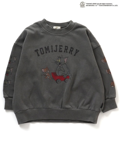 F.O.KIDS(エフオーキッズ)の「F.O.KIDS/エフオーキッズ トムとジェリーコラボ カラフルダイプルオーバー(スウェット・キッズ・パープル/イエロー/エメラルド/チャコール/オレンジ・140/150/130)」の2枚目の写真